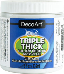 DecoArt TG01-36 Triple Thick Gloss Glaze, 8-Ounce Triple Thick Gloss Glaze (Jar)