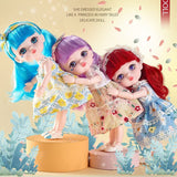 24cm Doll Toys for Children 1/8 with Colorful Eyeball Exquisite Makeup Fashion Clothes Dress Up Dolls for Girls Gift
