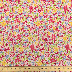 Fresca Pink Print Fabric Cotton Polyester Broadcloth By The Yard 60" inches wide