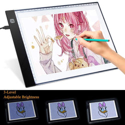 Tracing Light Box for Drawing A4 Ultra Thin Portable LED Light Box Artcraft Tracing Light Pad Light Box with 3 Level Brightness for Kid and Adult DIY Painting Artists Drawing Sketching Animation