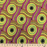 DTY African Print Fabric Serpent (2-3) Stretch Brushed Jersey Knit Apparel 58/60" Wide Sold BTY