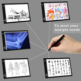 MISERWE A4 Light Table 4.0mm Ultra-Thin USB Powered Portable LED Light Box Artcraft Tracing pad for Sketching Artists Drawing Animation Stencilling X-rayViewing