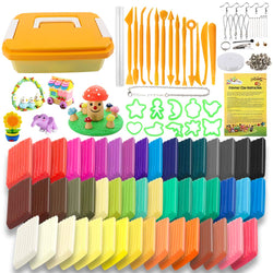 Holicolor 50 Colors Polymer Clay Kit Oven Bake Clay Modeling Clay with Different Polymer Accessories, Scuplting Tools (0.7 Ounces per Pack)