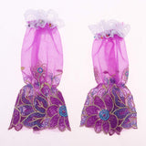 Fityle Delicate Embroidery Flowers Dress for 1/3 BJD Night Lolita DOD Dollfie Doll Evening Dress Gown Purple