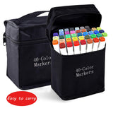 Coloring Markers Set for Adults 40 Colors, Dual Tip Permanent Art Pens with Travel Case for Drawing Sketching Adult Coloring Highlighting and Underlining