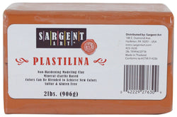 Sargent Art Plastilina Modeling Clay, 2-Pound, Terracotta