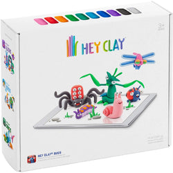 HEY CLAY - Colorful Kids Modeling Air-Dry Clay, 18 Cans with Fun Interactive App (Bugs)