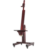 MEEDEN Artist Deluxe Tilting Easel, Professional Studio Easel, Extra Large Painting Easel Display Easel, Rosewood Finished, Holds Canvas Art up to 71" High