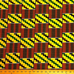 Kente African Print Fabric Cotton Print 44'' wide Sold By The Yard (19003-3)