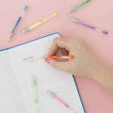 Yoobi Mini Gel Pens 24-Pack & Carrying Case | Neon, Metallic, Glitter Shades | Multicolor Ink | 1.0mm Medium Tip | School, Home, Office Use