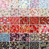 Tudomro 30 Pieces Japanese Style Fabric Squares 8 x 10 Inch Fabric Bundle Squares Patchwork, Wrapping Cloth Quilting Fabric Bundles for DIY Patchwork Sewing Supplies