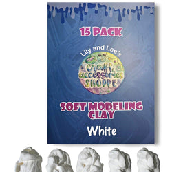Soft Clay for Slime - (Like Daiso Clay, but Smoother!), 15 Pack White Butter Slime Clay, Soft Modeling Clay for Kids, Air Dry Clay, Slime Stuff, Slime Supplies, 12 Ounces, Best Gift 2019