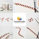 PandaHall Elite 900 Pcs 6 Sizes 4/5/6/7/8/10mm Iron Split Rings Double Loop Jump Ring for DIY Jewelry Making Red Copper