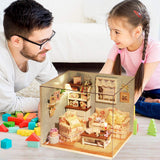 Ruorin Dollhouse Wooden Kits, Miniature with Furniture , DIY House with LED, Best Birthday Gifts for Women and Girls(1:24 Scale Creative Room Idea), (3007)