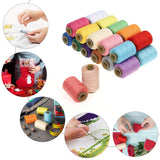 KEIMIX Polyester Sewing Threads 24 Colors 1000 Yards Each Spools Sewing kit for Hand & Machine Sewing