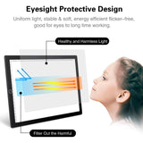 Magnetic A4 Light Box, LED Tracing Light Pad with Touch Button, Thin USB Powered Light Board with Adjustable Brightness for Tattoo Artists, Animation, Sketching, Stenciling, X-Ray Viewing