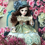 BJD Dolls 26 Movable Jointed Body 3D Eyes Wedding Dress Clothes Girl Doll with Shoes Accessories Dolls Toys for Girls Gift As Picture-2 Doll with Clothes