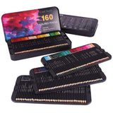 160 Professional Colored Pencils, Artist Pencils Set for Coloring Books, Premium Artist Soft Series Lead with Vibrant Colors for Sketching, Shading & Coloring in Tin Box