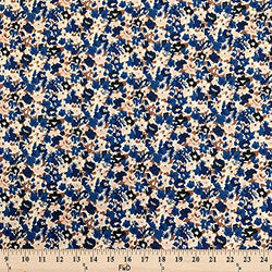 DTY Fabric Petunia (5-3) Stretch Brushed Printed Jersey Knit Apparel 58/60" Wide Sold BTY