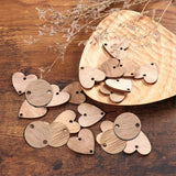 Unfinished Wood Ornament Birthday Calendar Discs 50 Pieces Round & Heart Slices 1.2 Inch for Crafts & Family Birthday & Anniversary & Celebration Reminder Calendar Board