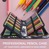 JAKAGO 160 Slots Colored Pencil Case Drwwing Pen Organizer Bag Multil Painting Pencil Holder for Watercolor Pencils Markers Gel Pens (White)