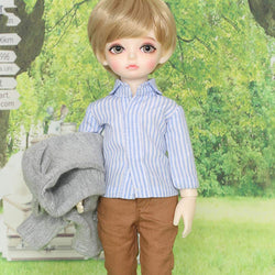 Fashion Handsome BJD Doll 1/6 SD Dolls Ball Jointed Doll 26CM 10 Inch DIY Toys with Clothes Shoes Wig Hair Makeup Surprise Gift,Blackeyeball