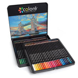 Colore Colored Pencils - 48 Premium Pre-Sharpened Color Pencil Set for Drawing Coloring Pages - Great Art School Supplies for Kids & Adults Coloring Books - 48 Colors