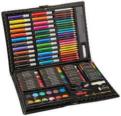 Darice 120-Piece Deluxe Art Set - Art Supplies for Drawing, Painting and More in a Plastic Case - Makes a Great Gift for Children and Adults