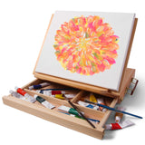 Desk Easel - Table Desk Top Easel Box with Art Supply Storage Drawer, Adjustable Easel for Painting, Drawing & Sketching