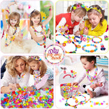 Pop Beads - 700+pcs Pop Beads DIY Jewelry Making Kit for Girls Arts and Crafts for Toddler Beads for Jewelry Making, Kids Pop Snap Beads Necklace Bracelet and Ring Creativity DIY Set for Age 3 4 5 6 7
