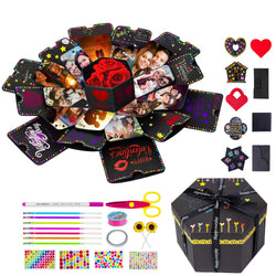 MOMSIV Explosion Gift Box Set - Scrapbook Album DIY Picture Box for Christmas Birthday Anniversary Valentine Day Wedding