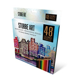 STOBBE ART Adult Coloring Pencils 48 Colored Drawing Pencils Set & Free Download Coloring Book!