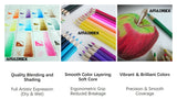 Amazrock Watercolor Pencils Set - 36 Colors (Soft Core Special Edition) | Water Soluble Artist Colored Pencils - Travel + Canvas Roll Colored Pencil Case