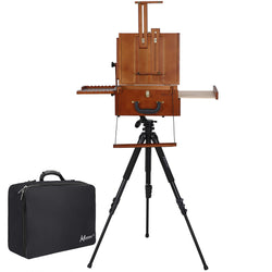 MEEDEN Ultimate Pochade Box with Aluminum Tripod Combo, Lightweight French Box Easel for Plein Air Painting, All in One Design，Make Outdoor Painting Easy and Fun