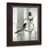 Chickadees - Love is in The Air - Personalized Romantic Wildlife and Animal Framed Prints for Anniversaries, Weddings, Valentine's, and Christmas!