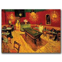 The Night Cafe by Vincent van Gogh, 14x19-Inch Canvas Wall Art
