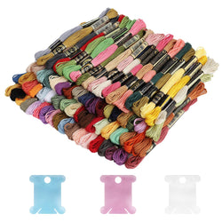 Embroidery Floss 72 Skeins Friendship Bracelets Floss,72 Color Premium Rainbow Embroidery Thread with 10 Pieces Floss Bobbins for Cross Stitch kit and DIY Gift Tool