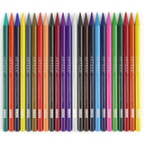 ARTEZA Woodless Watercolor Pencils, Set of 24, Multi Colored Art Drawing Pencils, Great for Blending and Layering, Watercolor Techniques and Adult Coloring Books