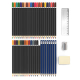 Colored Pencil Set - (48 Pieces) Vivid 3.5 mm Artist Grade Drawing & Sketching Colored Pencils for Adults, Ideal for Coloring Books, Watercolor, Professional Sketching Pencils and Travel Wrap Case