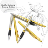 Bellofy Mechanical Pencils Set 14 Piece-0.5, 0.7, 0.9mm Leads-2B, HB, 2H Graphite Lead Holders 2.0mm-54 Lead Refills-2xWhite Eraser-School Supplies Art Set Drawing Pencils-Writing,Drafting,Sketching