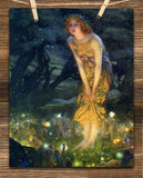Fairy Painting Neoclassical Art Print - Midsummer Eve by Edward Robert Hughes - 11x14 Unframed Print - Perfect Vintage Home Decor and Great Gift for Those That Believe In Fairies a Pixie Dust