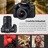 Canon Rebel T7 DSLR Camera with 18-55mm Lens Kit and Sandisk 64GB Ultra Speed Memory Card, Creative Lens Filters, Carrying Case | Limited Edition Bundle