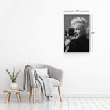 Marilyn Monroe Wall Art with Her Cute Dog Canvas Print Black and White Wall Art Home Décor Retro Vintage Design Gallery Stretched and Ready to Hang (12x8)