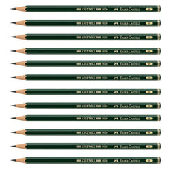 Faber-Castell Pencils, Castell 9000 Artist graphite pencils, 4B black lead Pencil for drawing, sketch, shading - box of 12