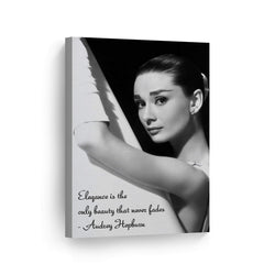 Smile Art Design Audrey Hepburn Quotes with Ballerina Picture Canvas Print Decorative Art Modern Wall Decor Artwork Living Room Bedroom Wall Art Ready to Hang Made in The USA 28x19