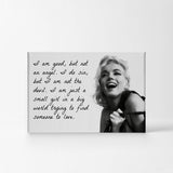 Smile Art Design Marilyn Monroe Quotes 'I`m Good but not an Angel' Canvas Print Decorative Art Modern Wall Decor Artwork Living Room Bedroom Wall Art - Ready to Hang - Made in The USA 8x12