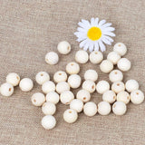 400pcs 16mm Natural Wooden Beads for Crafts Loose Solid Wooden Spacer Beads Assorted Round Wood Ball for DIY Handmade Jewelry Making Bracelet Garland Hair