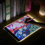 Magicfly Diamond Painting A4 LED Light Pad, Tracing Light Box for Drawing, Dimmable Light Board Kit with USB Cable, for DIY 5D Diamond Painting, Drawing, Embossing, Stenciling, Designing