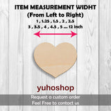 yuhoshop: Wooden Heart 5pcs 5" (Wide) X 1/8" inch Two 2mm Hole Unfinished Wood Cutouts for Birthday Calendar Board,Chore Board