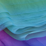 BBTO 16 Feet by 54 Inch Organza Voile Dress Fabric Fancy Costumes Decorations (Rainbow Color)